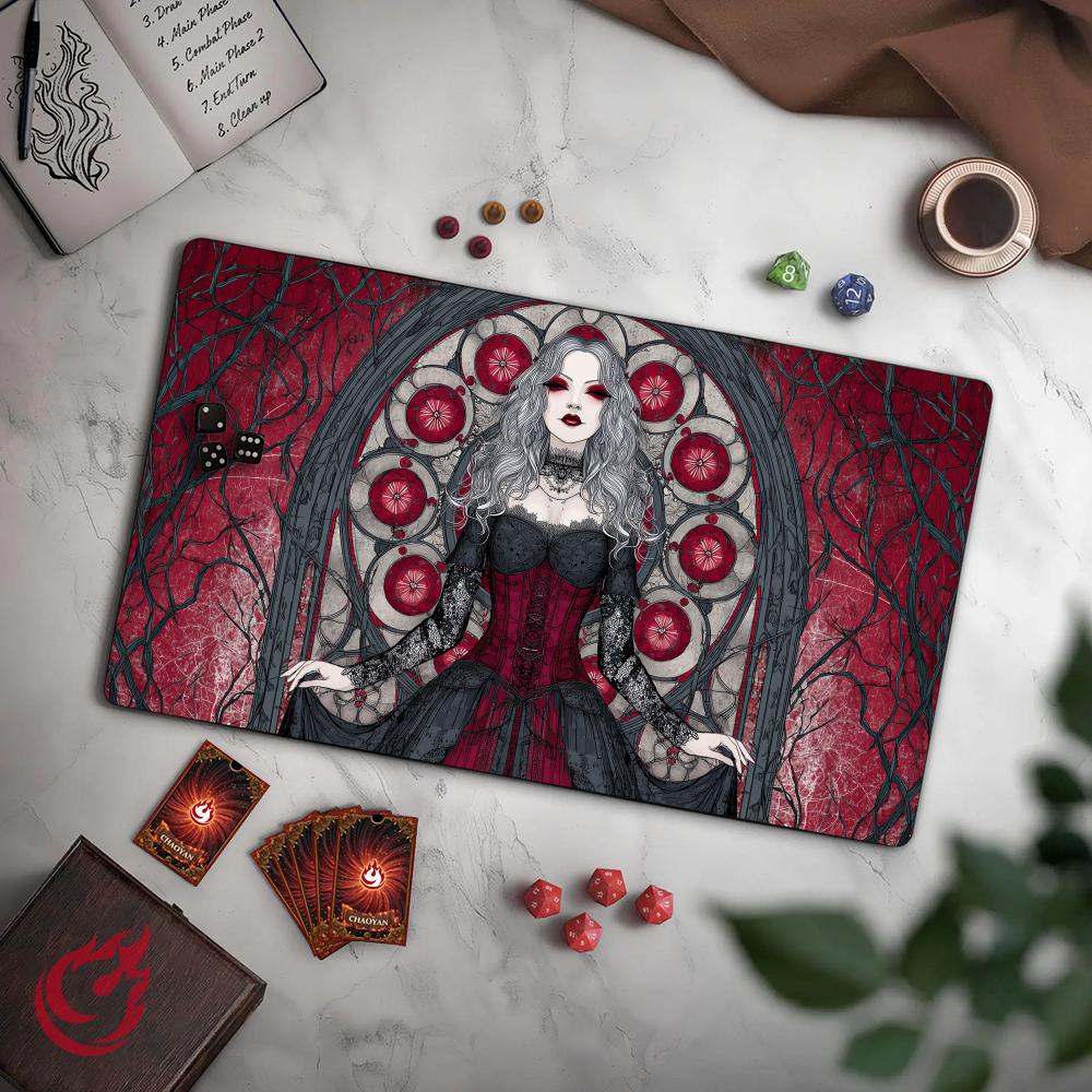 Board Game Arena - Gothic Female Vampire TCG Playmat Magic