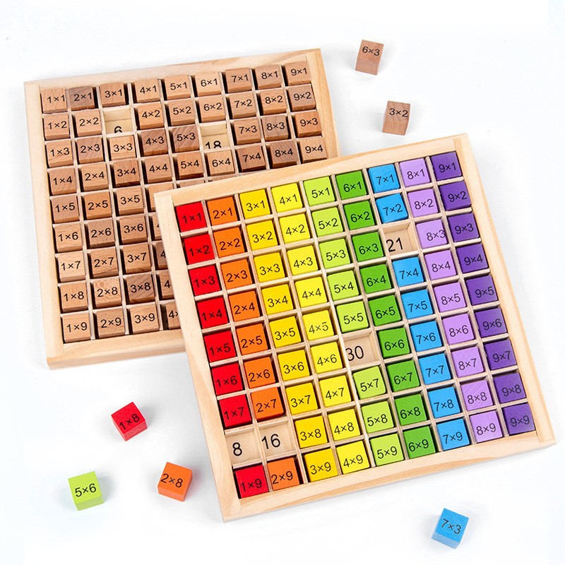 Board Game Quarto - Montessori Children Educational Toys Wooden Multiplication