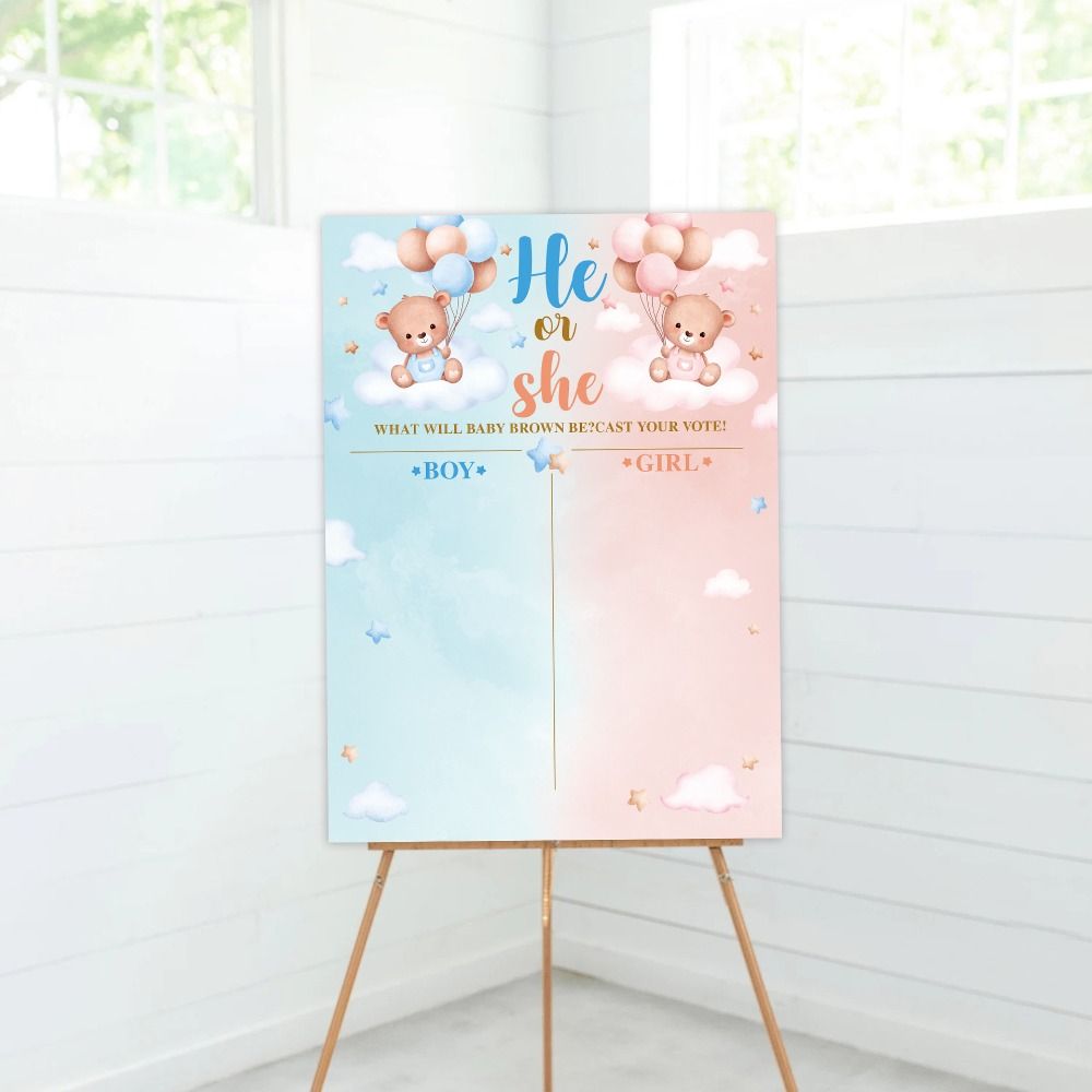 Board Game Or Boardgame - Creative With Stickers Gender Revealed Voting