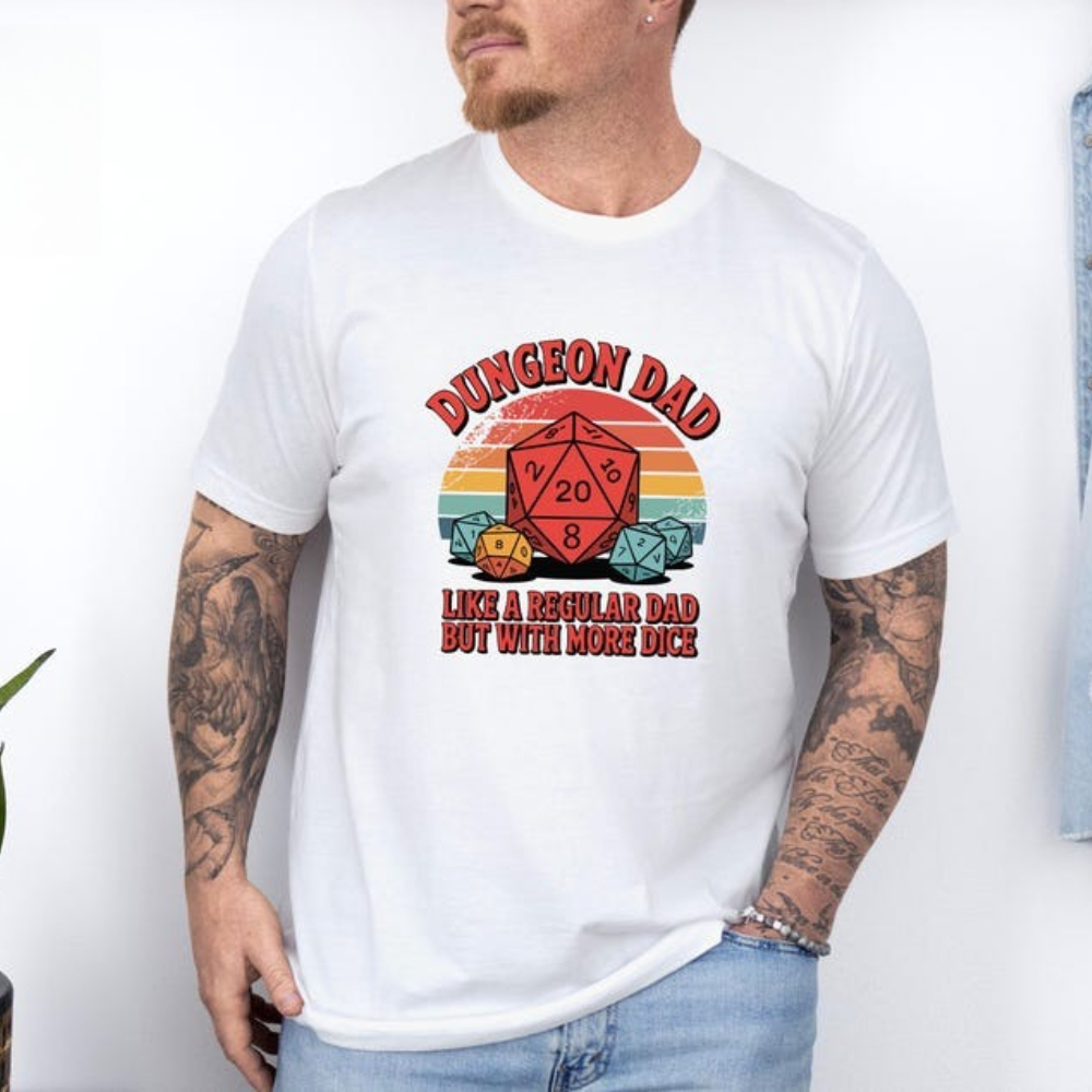 Board Game Print - Dungeon Dad Shirt Funny Dungeons and