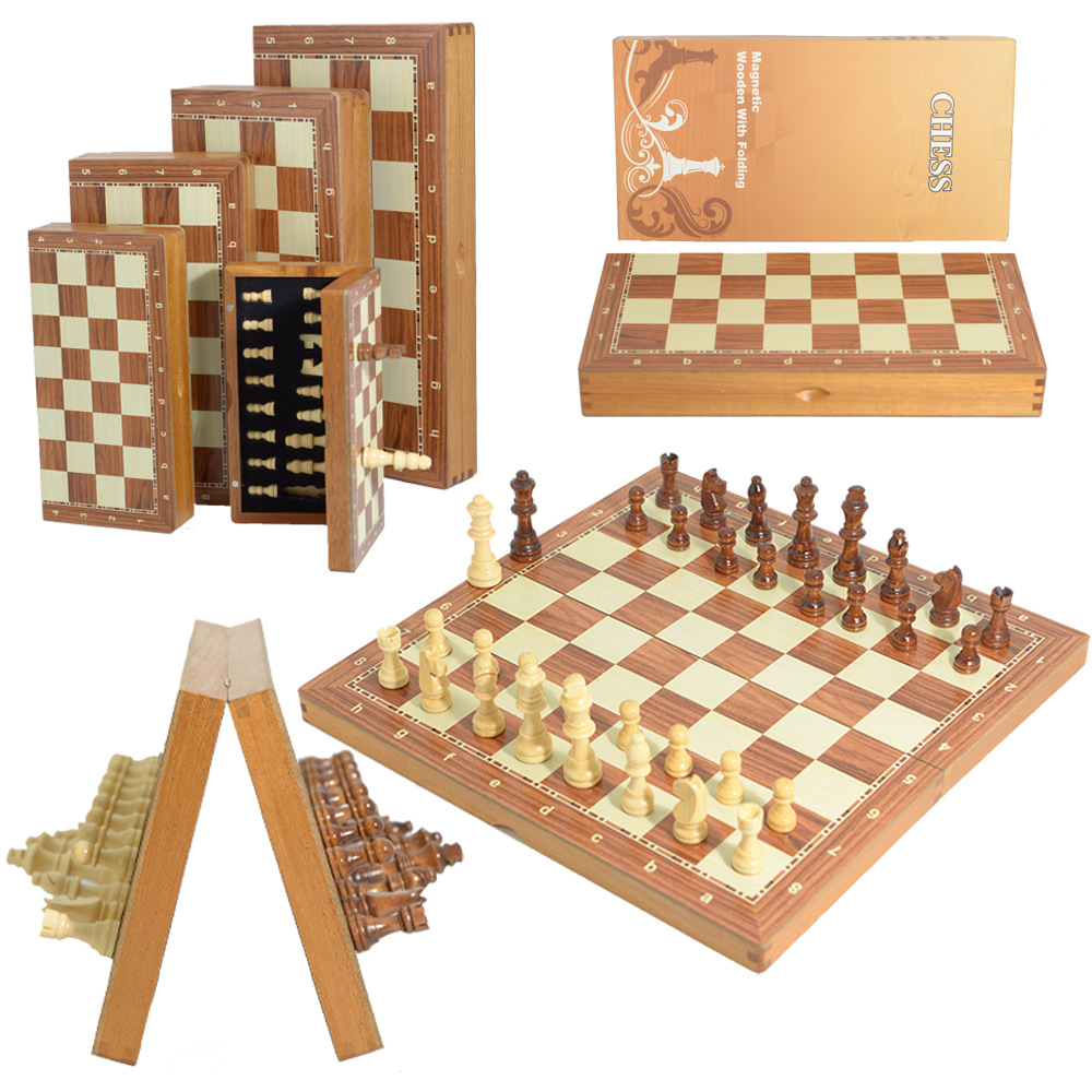 Magnetic Wooden Folding Chess  - Board Game Quacks review and price