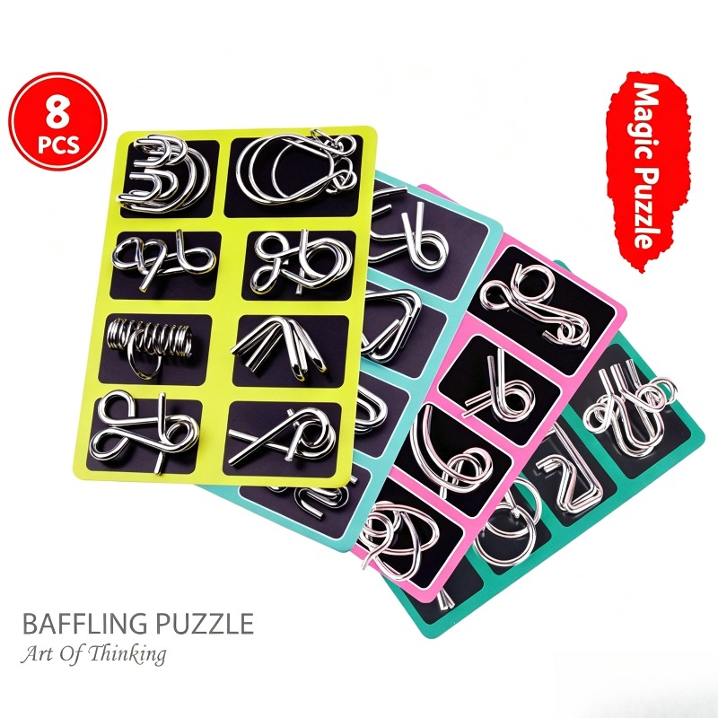 8 Pieces Metal Puzzle Set Clas - Board Game Quarto review and price