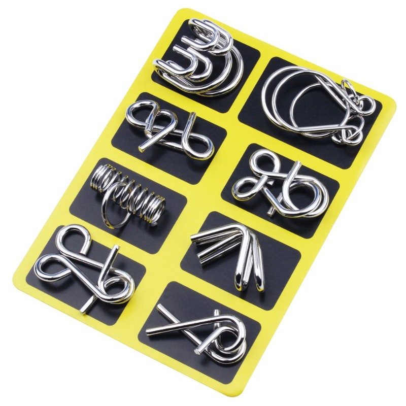 8 Pieces Metal Puzzle Set Clas - Board Game Quarto review and price