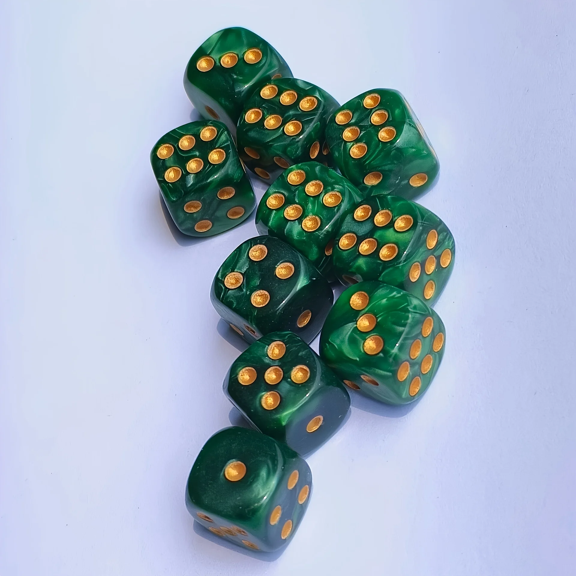 10Pcs 12mm Pearl Swirl D6 Dice - Board Game Loop review and price