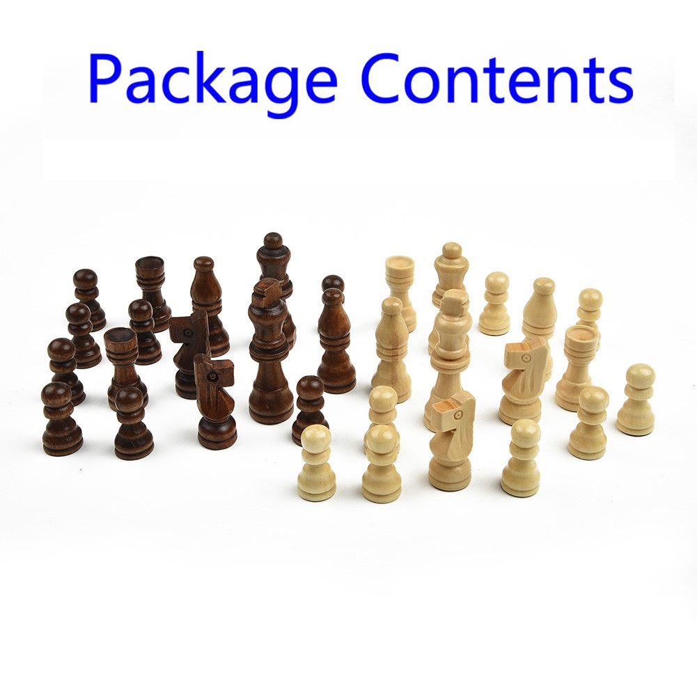 32pcs Wooden Chess Set with Ha - Chess Set Wooden review and price