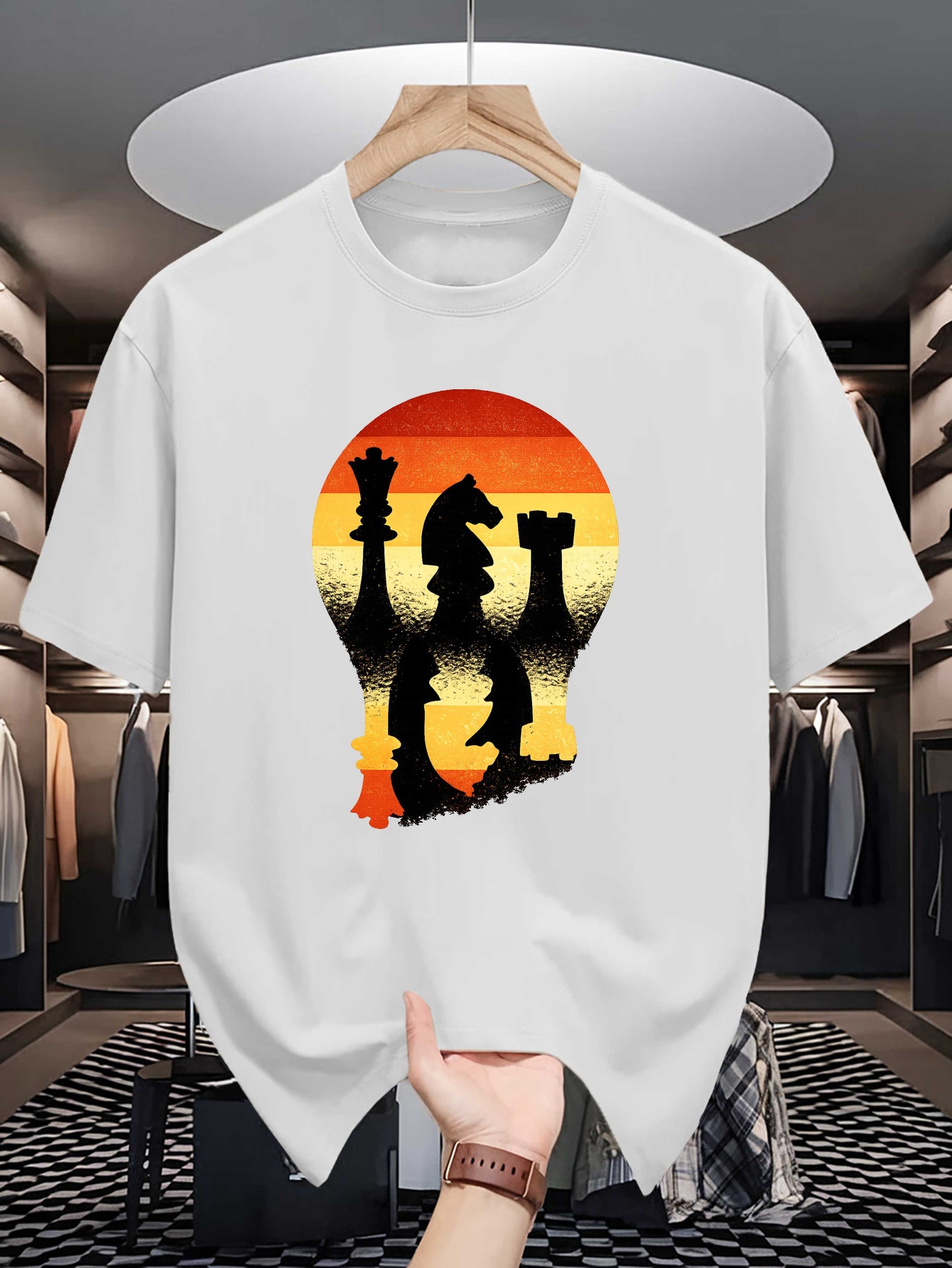 Chess Silhouette Sunset Lightb - Board Game Print review and price