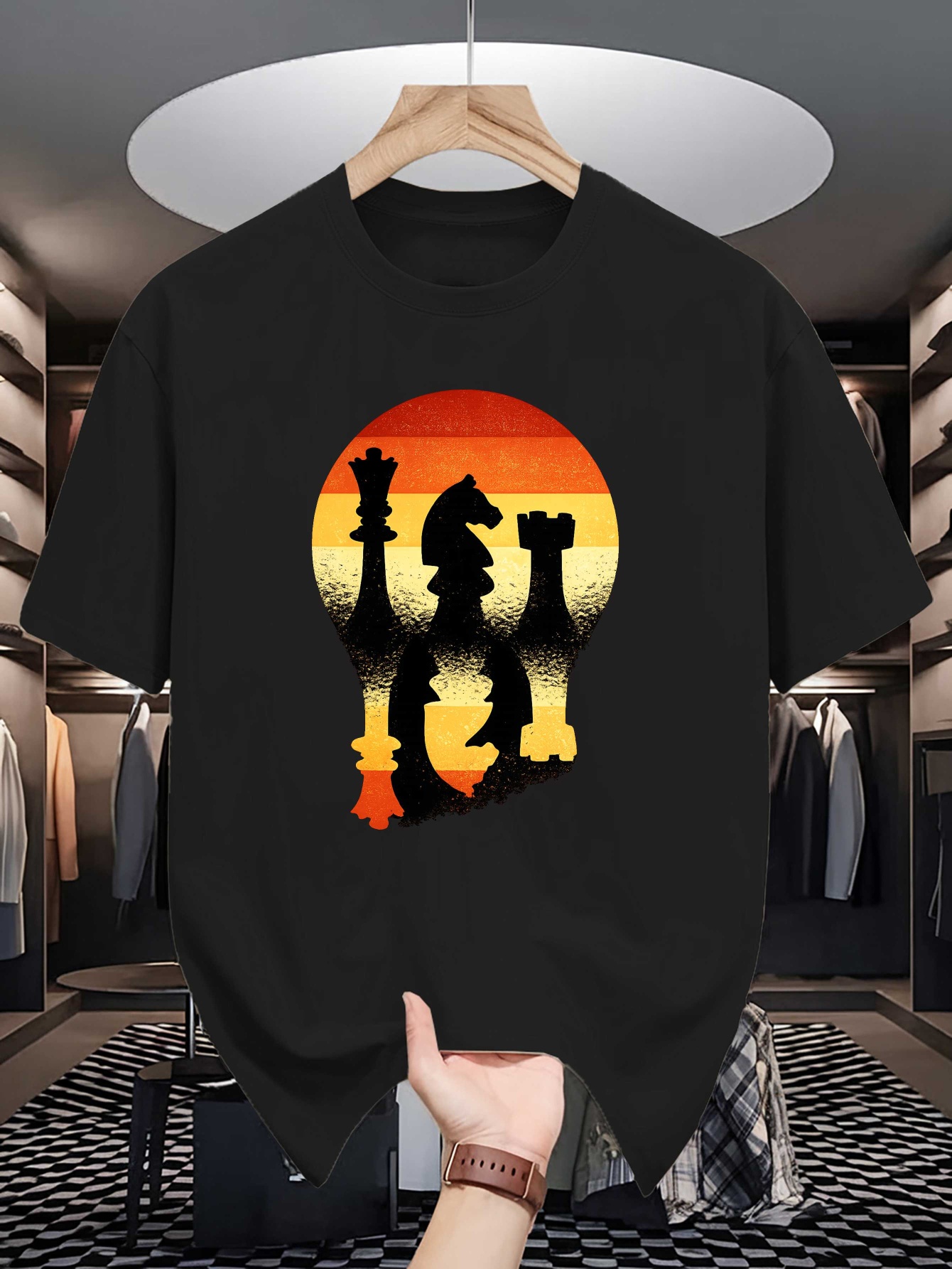Chess Silhouette Sunset Lightb - Board Game Print review and price