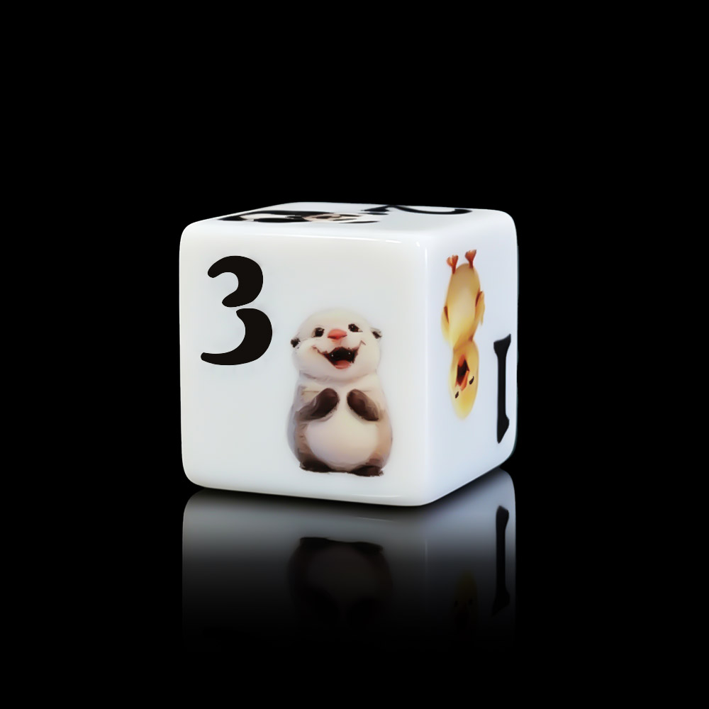 12Pcs 16MM D6 Acrylic Printed  - Board Game Print review and price