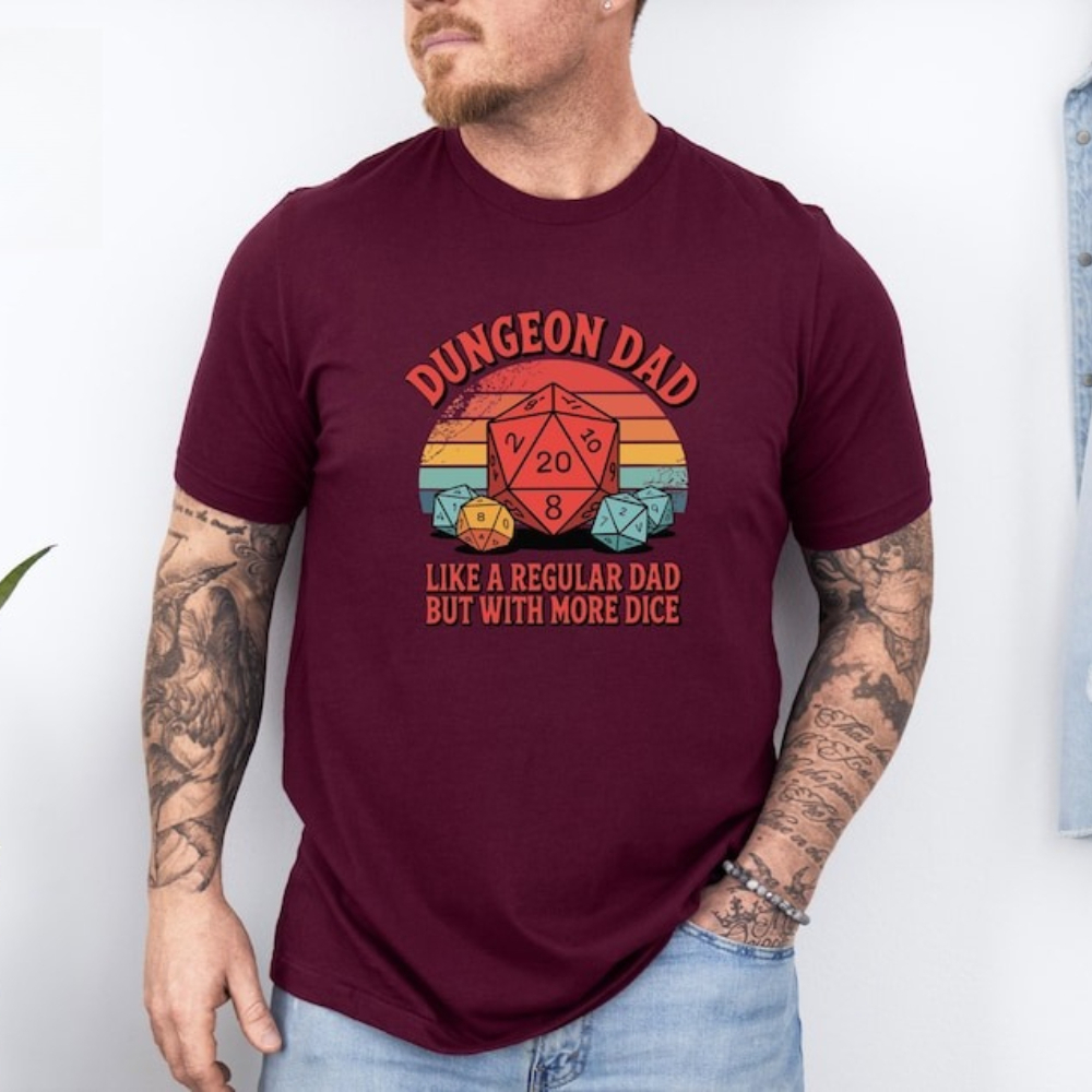 Dungeon Dad Shirt Funny Dungeo - Board Game Print review and price