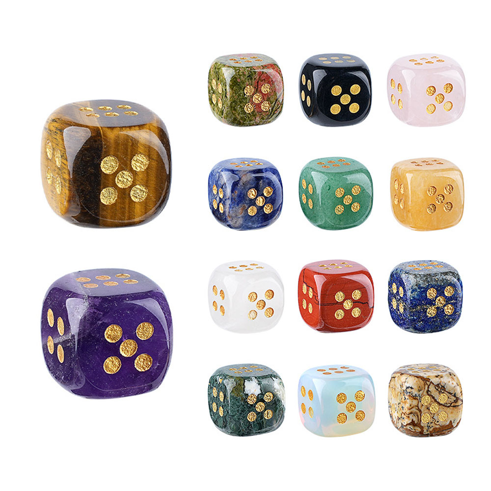 1pc Natural Stone Crystal Dice - Board Game Loop review and price